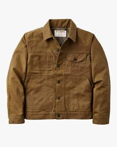 Filson Tin Cloth Short Lined Cruiser Jacket - Dark Tan - Picture 1 of 10