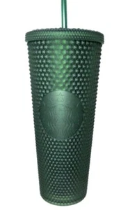 2022 Starbucks Tumbler 24oz Matte Military Dark Green Studded Venti - Picture 1 of 2