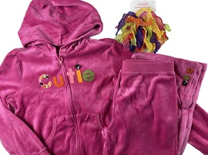 NWT Gymboree Cutie Outfit LOT, Hot Pink Hoodie Jogger Set, Pony-O, Girls  5/6 - Picture 1 of 6