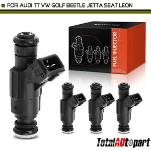 Set of 4 Fuel Injector for Volkswagen Beetle Golf Jetta Audi TT Seat Leon 1.8L