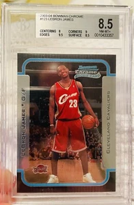 LEBRON JAMES 2003 Bowman CHROME #123 Rookies and Stars BGS 8.5 Cavs Lakers HOF! - Picture 1 of 4