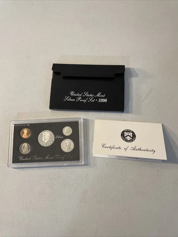 United States U.S. Mint Silver Proof 1996 S Coin Set w/ COA Cover