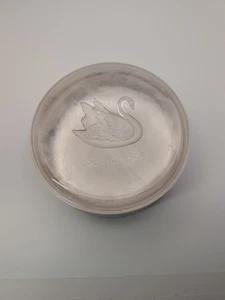 Vintage Gloria Vanderbilt Body Puderbehälter - rosa/klar - mit Podwer - Bild 1 von 5