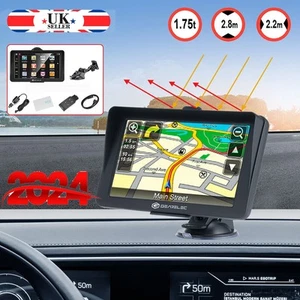 5'' Car Truck Sat Nav GPS Navigation New Free Lifetime UK&EU Maps Touch Screen z - Picture 1 of 12