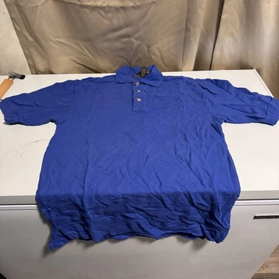 Camisa polo Cross Creek para hombre azul/negro, manga corta, algodón pequeña Foto 1 de 4