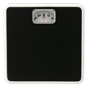Taylor 9.8” x 9.8” 300 lb Analog Dial Bathroom Scale with Dial Display Black - Picture 1 of 5