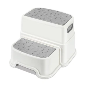 2 Step Stool for Kid Anti-Slip Toddler Handle Toilet Potty Training Bathroom - Picture 1 of 7