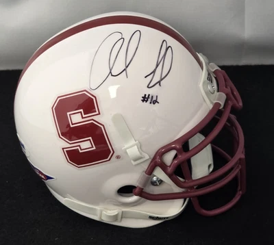 ANDREW LUCK Signed STANFORD Mini Helmet-INDIANAPOLIS COLTS-PSA - Image 1 of 4