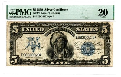 Fr. 275 1899 Silver Certificate Note Napier / McClung PMG Very Fine 20 - Image 1 of 2