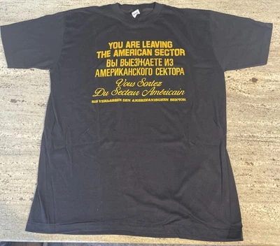 Camisa De Colección Años 80 Guerra Fría "Estás dejando el Sector Americano" Muro de Berlín Foto 1 de 4