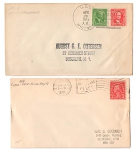 USS WHITNEY (AD-4) Destroyer Tender 1931 SCOUTING FLEET & CRISTOBAL Naval Covers - Picture 1 of 1