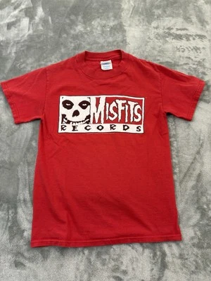 VTG Misfits Records Shirt Mens Small Hi-Fi Scary-O-Phonic Sound Band Punk Red - Image 1 of 4