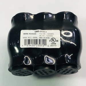 CONECTOR CABLE AISLADO 3 PUERTOS NEGRO QMS-D1/0-3 - Imagen 1 de 5