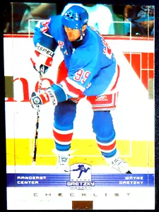 Upper Deck Wayne Gretzky Hockey checklist card 179, 1999-00 NHL, Rangers - Picture 1 of 2