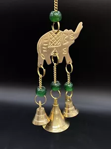 Arredamento da parete campana elefante campana ottone Ganesha - Foto 1 di 9