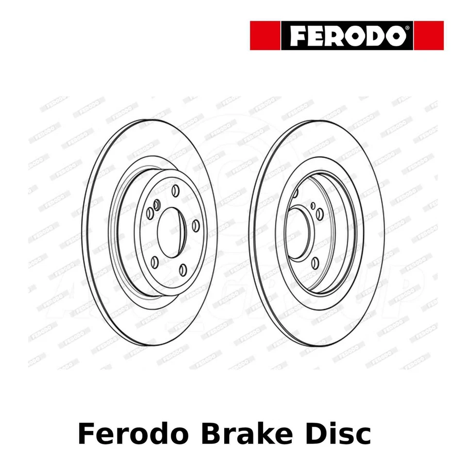 Ferodo Rear Brake Disc (Pair) - 300mm, Solid, Coated - DDF2031C - OE Quality - Image 1 of 1