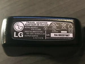 LG Travel Adapter Charger Model STA-U12WR  - Picture 1 of 3