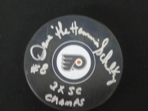 DAVE SCHULTZ "THE HAMMER" Philadelphia Flyers Signed Puck Autographed JSA COA - Picture 1 of 8