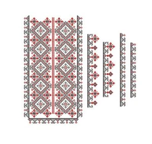 Machine embroidery design Cross stitch folk pattern Ethnic ornament - Picture 1 of 10