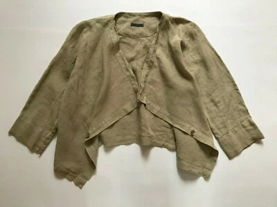 Mint OSKA 100% Linen Jacket Beige Color Size 2 - Image 1 of 4