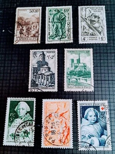 Francia. Lote de 8 .Semipostales. Scott's B62...B265. Usado/MH. tienda de sellos sal's - Imagen 1 de 3
