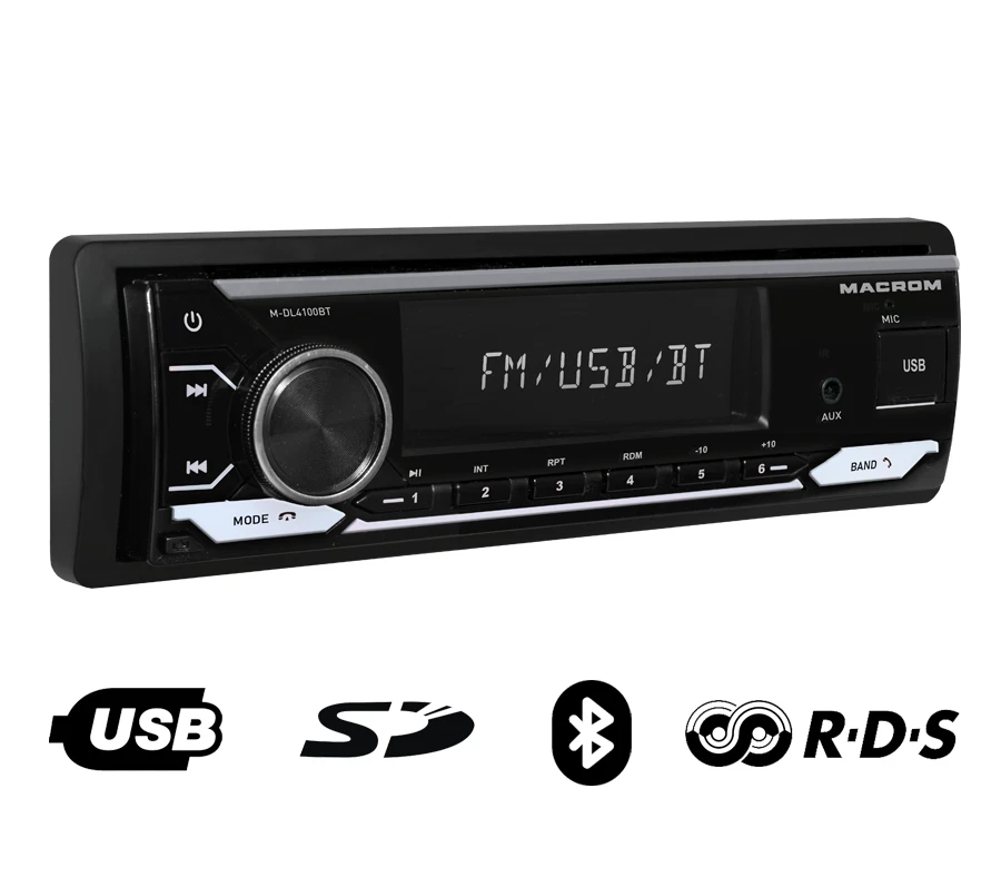 Autoradio Macrom M-DL4100BT Bluetooth-usb-sd,rds - Immagine 1 di 1