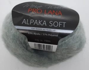 (130 €/kg): 50 g ProLana ALPAKA SOFT, flauschig, Pt. 7062, Fb. 072 mint #7235 - Bild 1 von 1