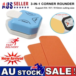 3 in 1 Corner Rounder Punch Corner Cutter Hole Punch Tool 4mm 7mm 10mm for Paper - Picture 1 of 16