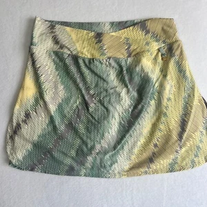 LIQUIDO Skort Skirt Yellow Green Women’s Large Made in Brazil EUC - Picture 1 of 5