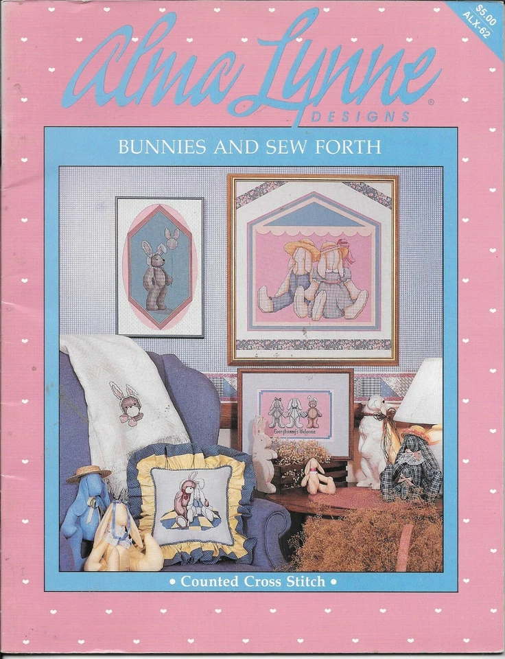 Vtg Alma Lynne Designs ALX-62 -  Bunnies and Sew Forth - Cross Stitch - Image 1 of 1