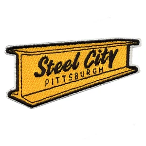 Pittsburgh Steel City Beam ferro ricamato su toppa - Foto 1 di 2