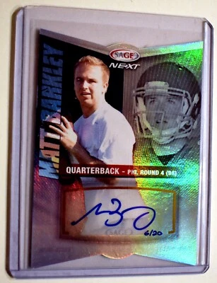 2013 SAGE Next 6/20 Matt Barkley Rookie Auto RC USC Trojans Eagles Bills Die Cut - Image 1 of 2