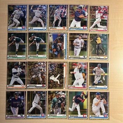 2019 Topps Flagship Gold Parallel Complete Your Set All Cards Serial #'d /2019 - Image 1 of 4