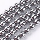 Strand Silver Gold Or Rose Gold Shiny Glass Round Beads Electroplated 6mm 8mm