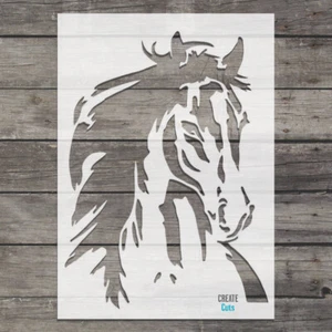 Horse Face STENCIL Animal Decor Wall Art Reusable Template Create Cuts Craft - Picture 1 of 3