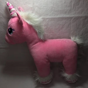 Build A Bear Unicorn Pink Silver White Candy Cane Swirl Shimmer Plush 14" 2018 - Picture 1 of 6