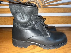 Toe Warmers Canada Black Leather Insulated Lace Up Ankle Boots Shoes US 6 M - Picture 1 of 7