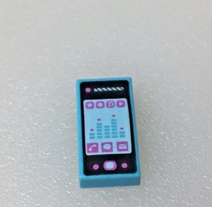 NEW LEGO Minifig Blue CELL PHONE 1x2 PRINTED TILE Girl Friends Smart iPhone iPod - Picture 1 of 6