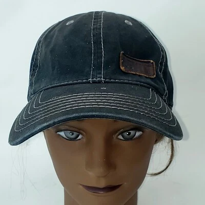 Sombrero Levis Para Hombres Correa Trasera Azul Papá Gorra Cuero Parche Azul Rojo Pestaña Algodón Informal Foto 1 de 4