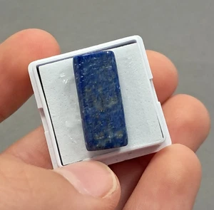 Natural Lapis Lazuli Barrel Cabochon Rectangle Blue 22x10x5mm E0-1207 - Picture 1 of 6