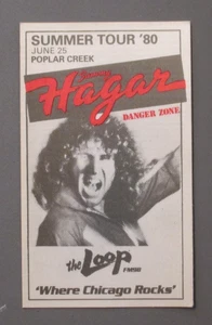 Sammy Hagar radio satin sticker from 1980 Tour The Loop Chicago Poplar Creek VH - Picture 1 of 2