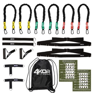 4KOR Deluxe Shoulder and Full Body Cross Anchored Resistance Cord System with... - Picture 1 of 9