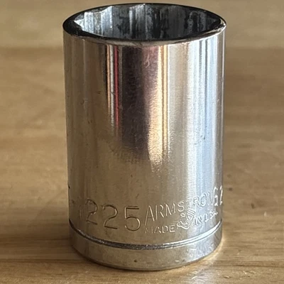 Armstrong Tools 25/32" Shallow Socket 1/2" Drive 12 Point ST-1225 Armaloy USA - Image 1 of 4