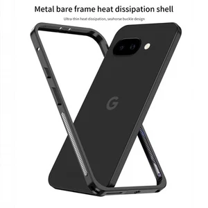 For Google Pixel 9a, Aluminum Metal Hippocampus Slim Bumper Frame Border Case - Picture 1 of 14