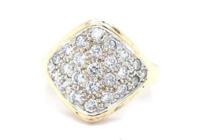 14kt Yellow gold pave diamond ring .50 ctw - Picture 1 of 4