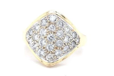 14kt Yellow gold pave diamond ring .50 ctw  - Image 1 of 4