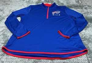 Fanatics Buffalo Bills maglione donna 1/4 zip maglia manica lunga 2XL blu - Foto 1 di 7