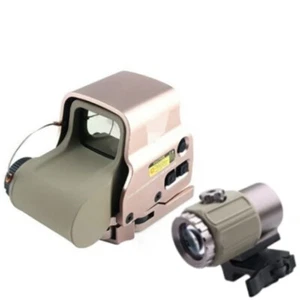 558 Holographic sight Red Green Dot G43 3X Magnifier With Side QD Mount airsoft - Picture 1 of 10