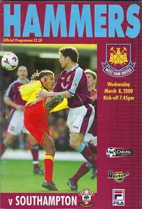 West Ham United v Southampton 08-03-2000 Premiership Programme - Picture 1 of 1