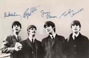 Beatles Signed RPPC Photo Postcard Copy - Picture 1 of 2